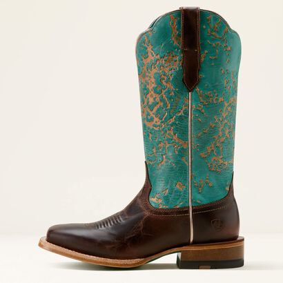 Frontier Farrah Wide Square Toe Western Boot Side