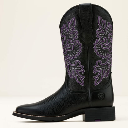 Round Up StretchFit Wide Square Toe Western Boot Side