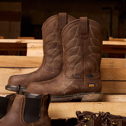 Riveter Pull-On Waterproof Composite Toe Work Boot Lifestyle