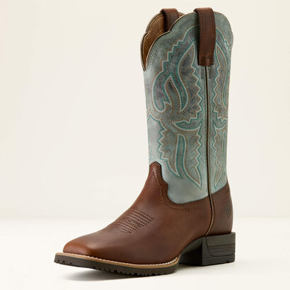 Hybrid Ranchwork Wide Square Toe Western Boot