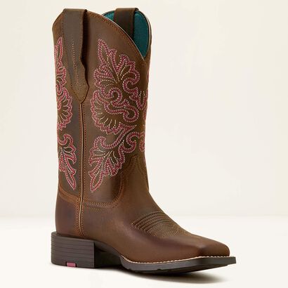Round Up StretchFit Wide Square Toe Western Boot Medial