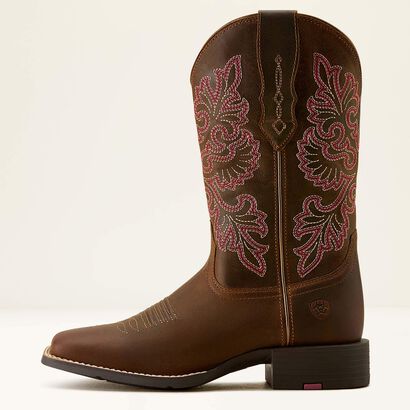 Round Up StretchFit Wide Square Toe Western Boot Side