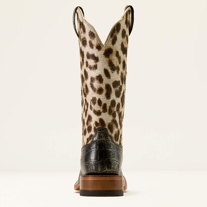 Frontier Farrah Wide Square Toe Western Boot Heel