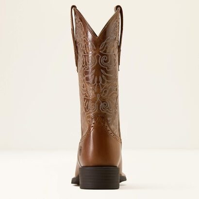 Round Up Remuda Wide Square Toe Western Boot Heel