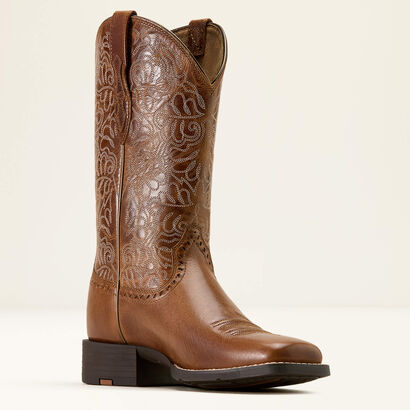 Round Up Remuda Wide Square Toe Western Boot Medial