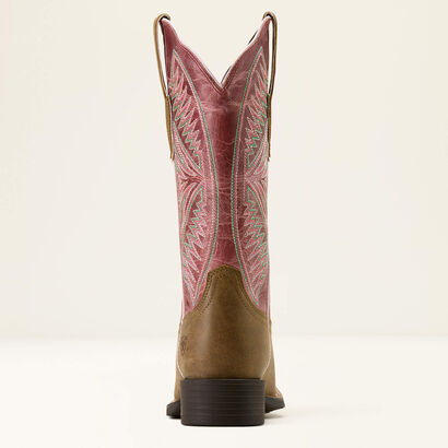 Round Up Ruidoso Wide Square Toe Western Boot Heel