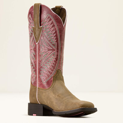 Round Up Ruidoso Wide Square Toe Western Boot Medial
