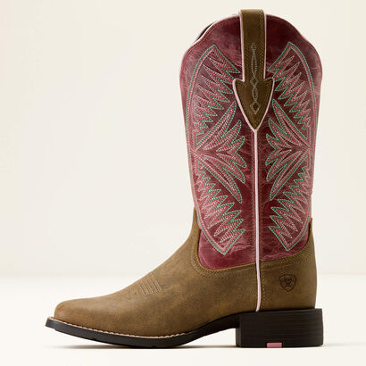 Round Up Ruidoso Wide Square Toe Western Boot Side