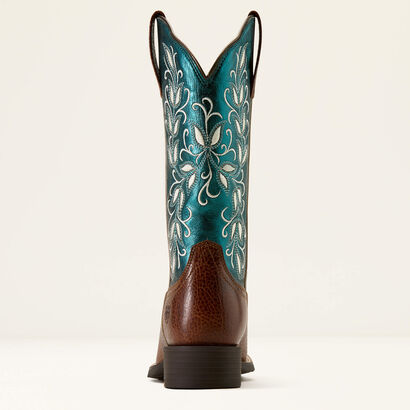 Round Up Holly Wide Square Toe Western Boot Heel