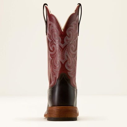 County Lane Wide Square Toe Western Boot Heel