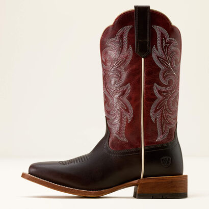 County Lane Wide Square Toe Western Boot Side