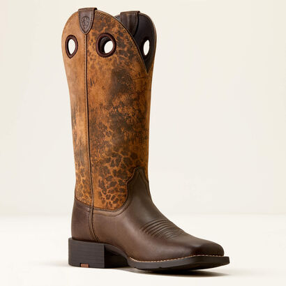 Round Up Ryder Wide Square Toe Western Boot Medial