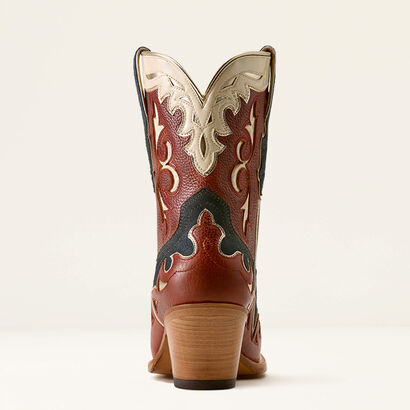 Juanita X Toe Western Boot Heel