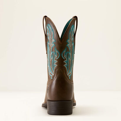 Round Up Filly Wide Square Toe Western Boot Heel
