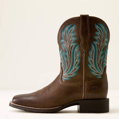 Round Up Filly Wide Square Toe Western Boot Side