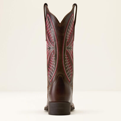 Round Up Ruidoso Wide Square Toe Western Boot Heel
