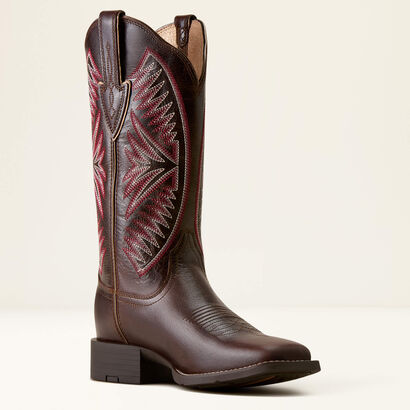 Round Up Ruidoso Wide Square Toe Western Boot Medial