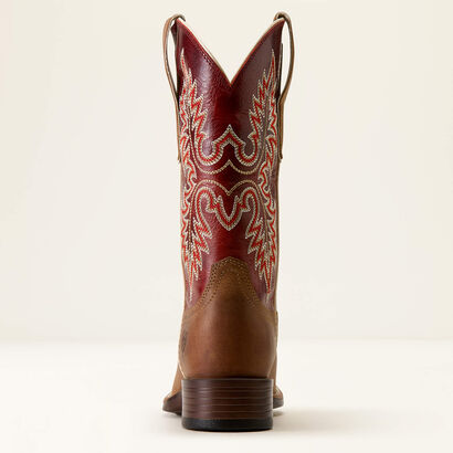 Canyon Point Wide Square Toe Western Boot Heel