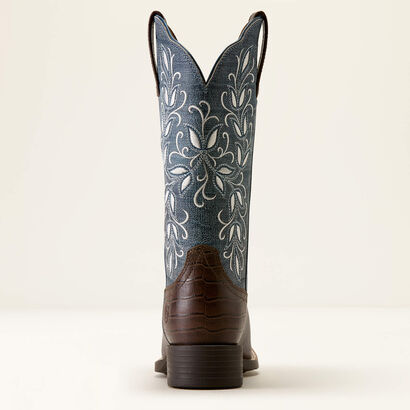 Round Up Holly Wide Square Toe Western Boot Heel