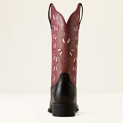 Round Up Holly Wide Square Toe Western Boot Heel