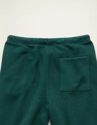 AE Dreamy Fleece Low-Rise Wide-Leg Sweatpant - Camper Green