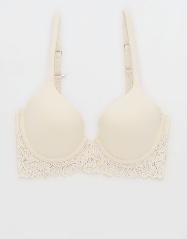 Sunnie Bloom Lace Full Coverage Lightly Lined Bra - Vintage Vanilla
