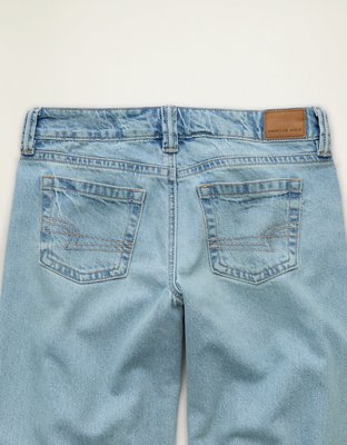 AE Lowest-Rise Baggy Wide-Leg Jean - Medium Tinted Indigo