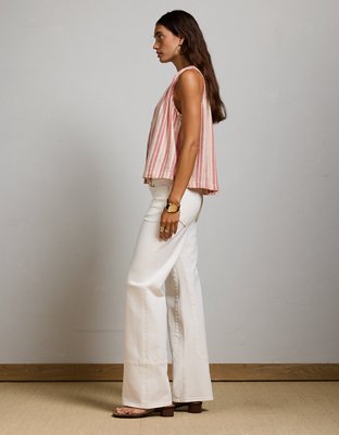 AE77 Premium Vintage Flare Jean - White