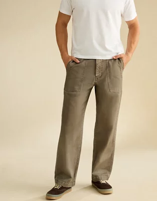 AE Flex Loose Fit Lived-In Utility Pant - Shell Gray