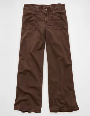 AE Low-Rise Ultra Wide-Leg Pant - Brown