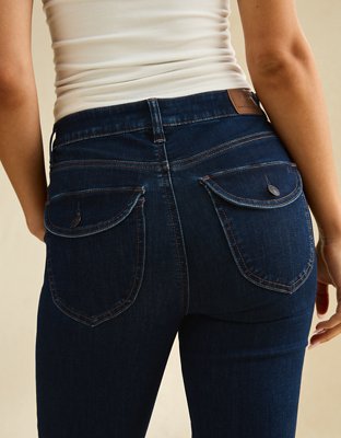 AE Super High-Waisted Flare Jean - Dark Rinse