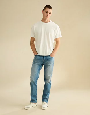 AE Athletic Straight Jean - Medium Indigo Wash