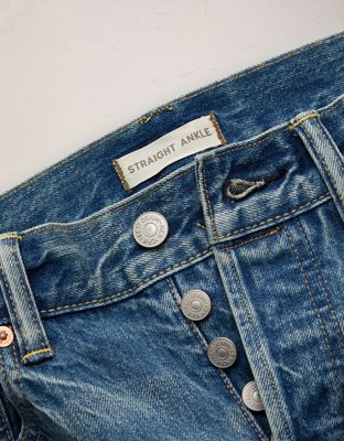 AE77 Premium Straight Ankle Jean - Medium Wash
