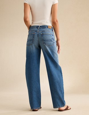 AE Low-Rise Baggy Barrel Jean - Medium Wash