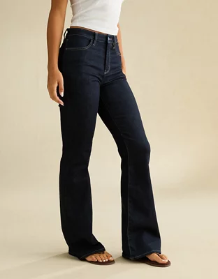 AE Super High-Waisted Flare Jean - Dark Wash