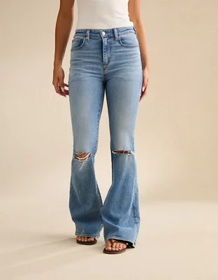 AE Super High-Waisted Flare Jean - Light Vintage