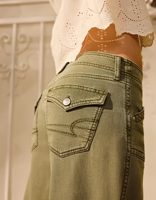 AE Low-Rise Ultra Wide-Leg Pant - Succulent Olive