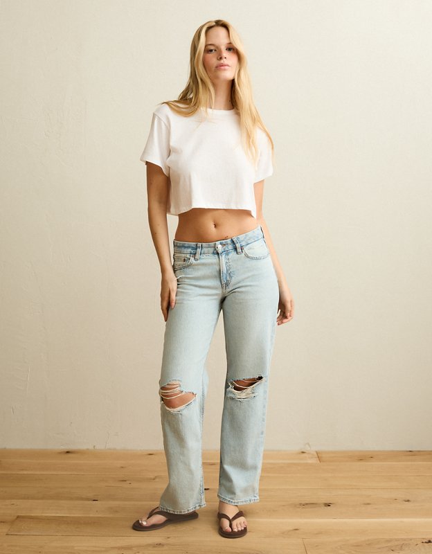 AE Curvy High-Waisted Stovepipe Jean - Skylight
