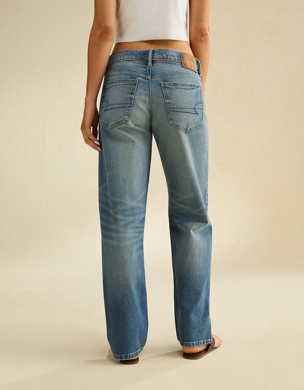 AE Low-Rise Baggy Straight Jean - Tinted Medium