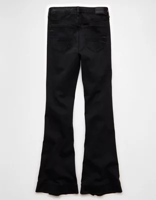 AE Super High-Waisted Flare Jean - Proper Black