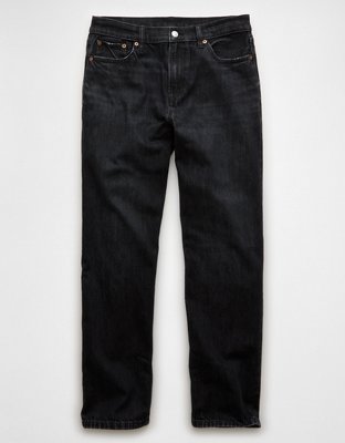 AE Low-Rise Baggy Straight Jean - Black Blaze