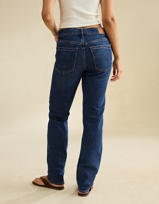 AE High-Waisted Straight Jean - Dark Wash