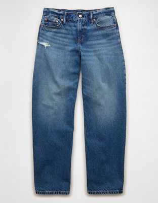 AE Low-Rise Baggy Barrel Jean - Medium Wash