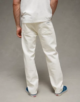 AE Original Straight Jean - Rip And Repair White