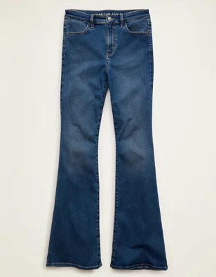 AE Super High-Waisted Flare Jean - Medium Indigo Wash