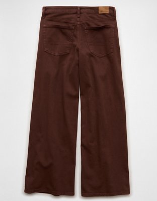 AE Low-Rise Ultra Wide-Leg Pant - Chocolate