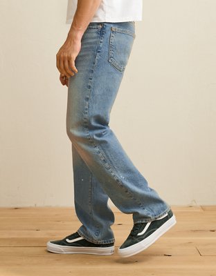 AE Relaxed Straight Jean - Medium Indigo Wash
