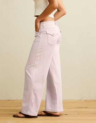 AE Low-Rise Ultra Wide-Leg Pant - Pink