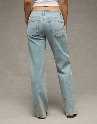 AE Low-Rise Baggy Straight Jean - Light Tinted Wash