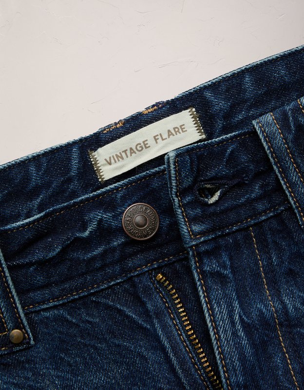 AE77 Premium Vintage Flare Jean - Dark Wash